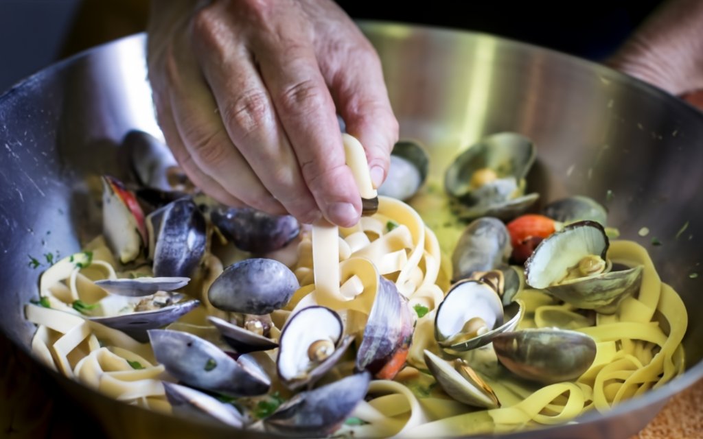 Making of Vongole Pasta